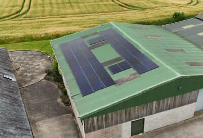 A photo of a recent solar panel installation