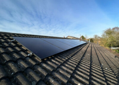 A photo of a recent solar panel installation