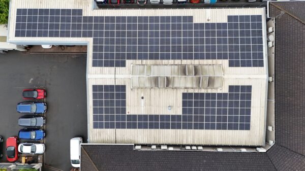 Solar array installation for Cotswold Hereford BMW, Herefordshire example photo