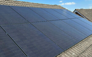 A photo of a recent solar panel installation