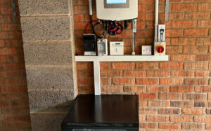 A photo of a recent solar panel installation