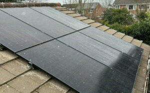 A photo of a recent solar panel installation