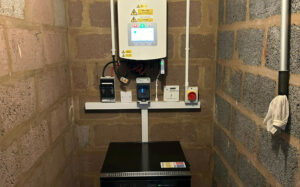 A photo of a recent solar panel installation