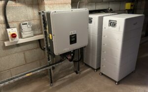 A photo of a solar pv installation