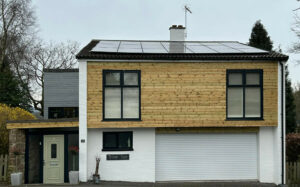 A photo of a recent solar panel installation