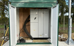 A photo of a recent solar panel installation