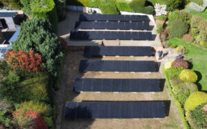 A photo of a solar pv installation