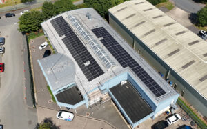 A photo of a recent solar panel installation
