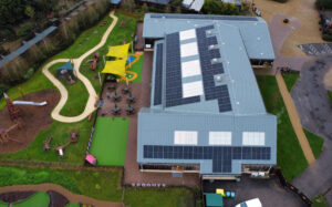 A photo of a recent solar panel installation