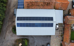 A photo of a recent solar panel installation