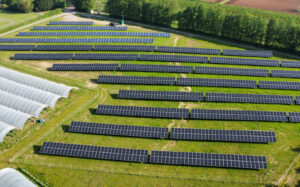 A photo of a solar pv installation