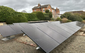 A photo of a solar pv installation