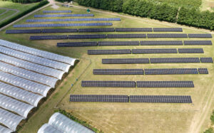 A photo of a recent solar panel installation