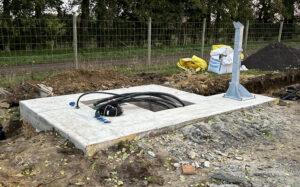 A photo of a recent solar panel installation