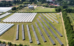 A photo of a recent solar panel installation